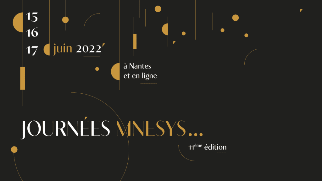 Visuel d'invitation des Journées Mnesys 2022