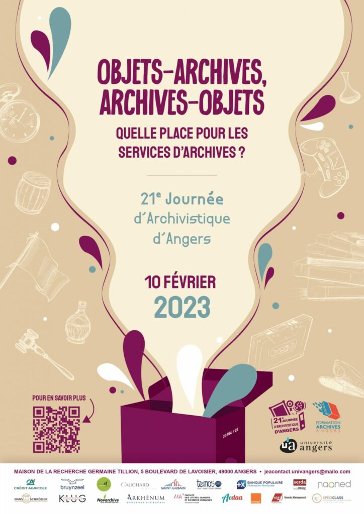 Affiche de la 21e journée d'étude archivistique d'Angers