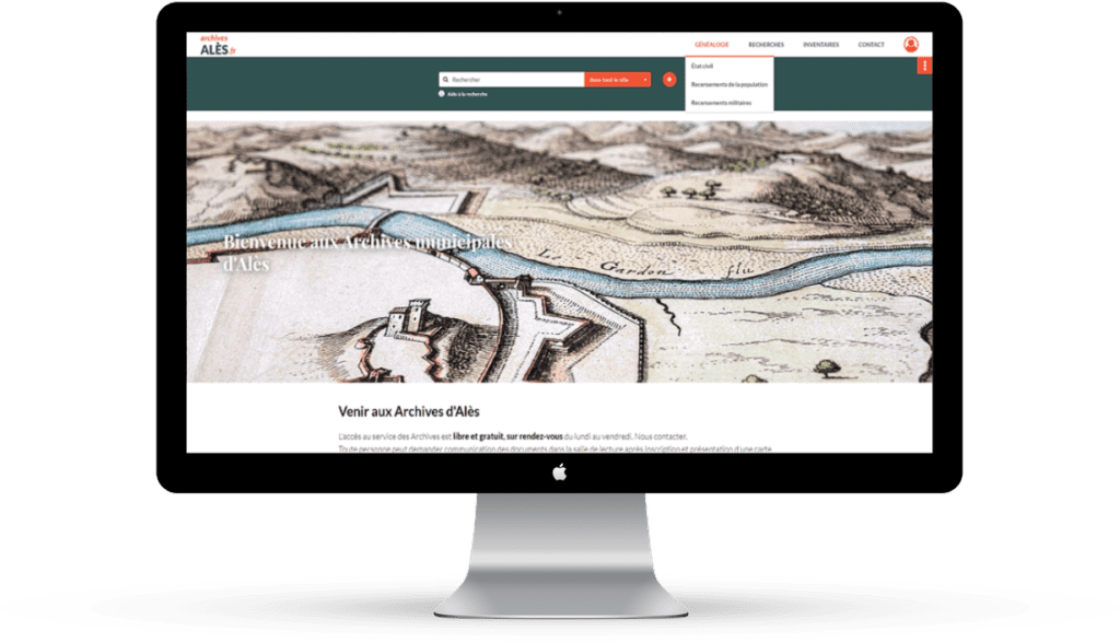 capture écran de la page d'accueil du site des AM d'Alès