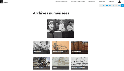 Copie écran des formulaires de recherche ciblée des Archives de la Drôme