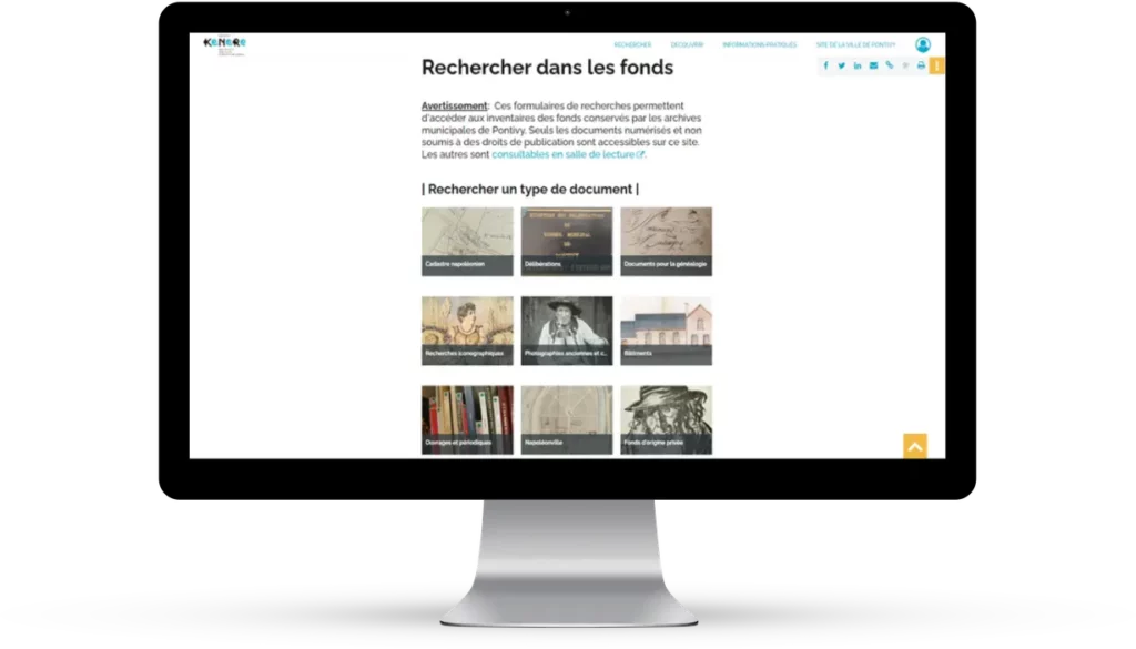 Copie écran de la page de recherche des AM de Pontivy