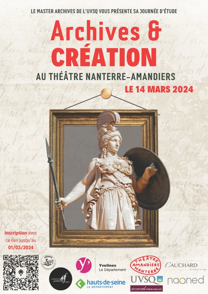 Affiche 2024 de la journée d'archivistique de Versailles Saint-Quentin