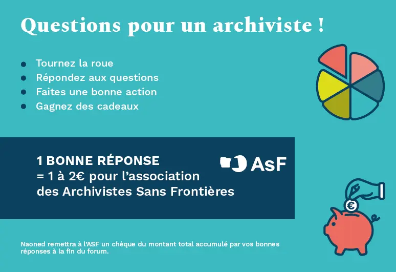Visuel de présentation de l'animation "Questions pour un archiviste" forum des archivistes 2025